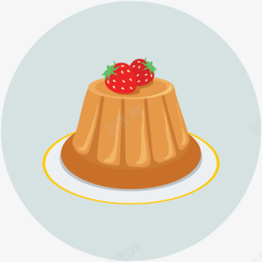 物流蛋糕早餐草莓味图标图标