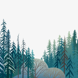 松树纹理蓝色松树林高清图片