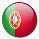 葡萄牙葡萄牙国旗国圆形世界旗图标高清图片