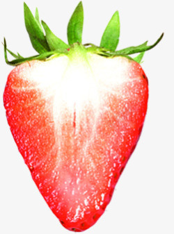 红色新鲜奶香草莓素材