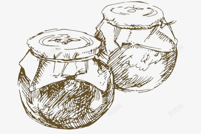 浅色中国风手绘白酒坛子png免抠素材_88icon https://88icon.com 古风 坛子 手绘白酒 手绘线图 浅棕色 清新自然 素描