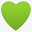 心的剪影绿色的心形符号icon图标图标