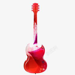 紫色炫酷吉他贝司素材