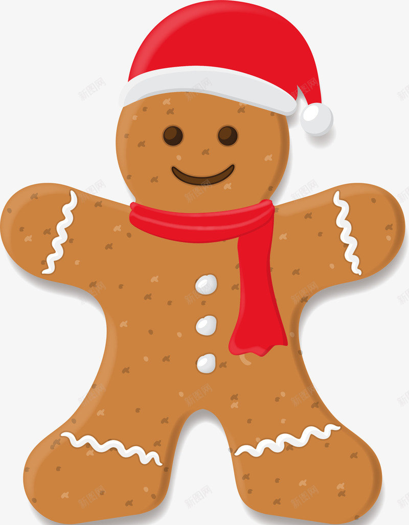 褐色圣诞小人饼干png免抠素材_88icon https://88icon.com 卡通饼干 圣诞快乐 圣诞节 小人饼干 装饰图案 褐色饼干