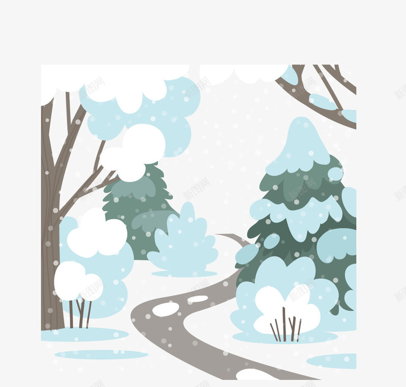 下大雪的森林矢量图ai免抠素材_88icon https://88icon.com 下雪 冬季 大雪插画 森林 矢量免费图片素材 飘雪 矢量图