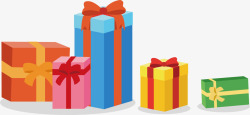 盒子彩色彩色盒子的圣诞礼物矢量图高清图片