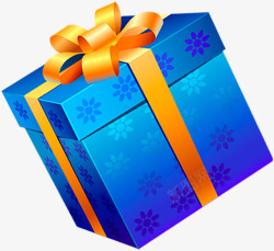 蓝色礼盒庆圣诞迎元旦素材