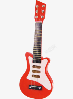 红色吉他乐器素材
