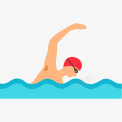 游泳比赛插画矢量图素材