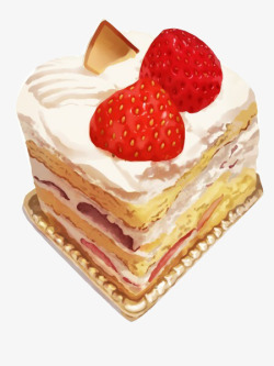 草莓奶油蛋糕素材
