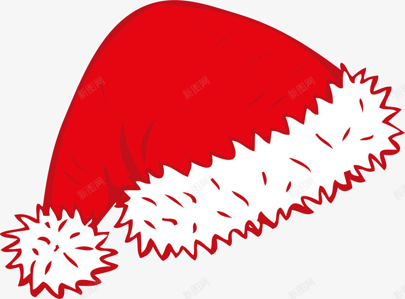 红色的圣诞帽矢量图ai免抠素材_88icon https://88icon.com 卡通 商务 圣诞帽 壁纸 封面 彩色手绘 插图 红色 矢量图