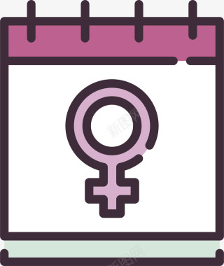 粉色裙子女性生理期图标图标