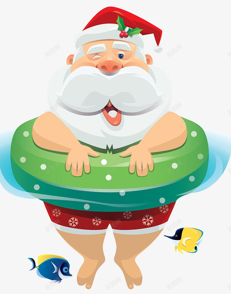 游泳的圣诞老人psd免抠素材_88icon https://88icon.com 下雪 促销 圣诞帽子 圣诞礼物 圣诞老人 寒冷 幽默漫画 广告设计 搞笑 救生圈 海报设计 游泳 缤纷 装饰品 铃铛