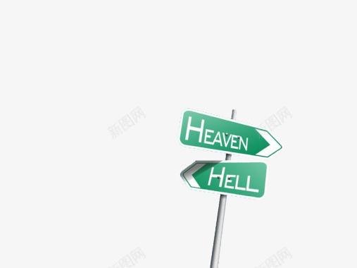唯美天堂与地狱的指向标图标图标