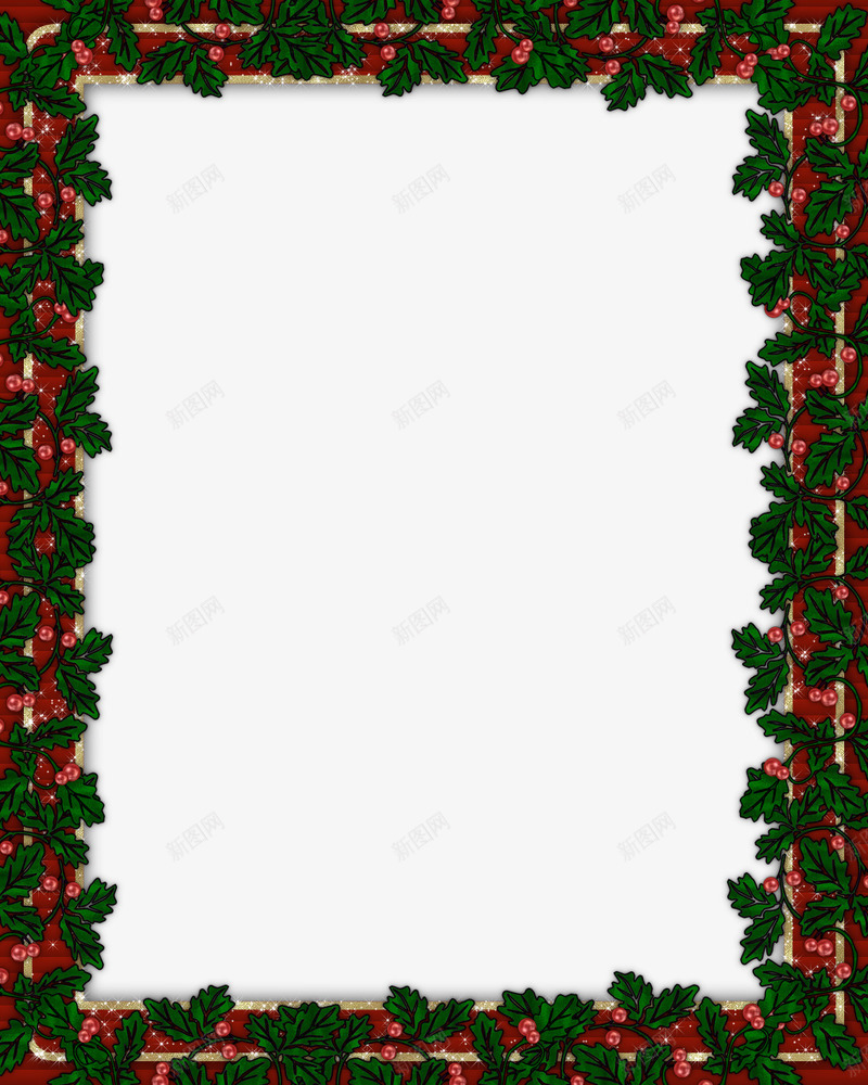 圣诞节日花朵装饰边框背景png免抠素材_88icon https://88icon.com 圣诞 背景 节日 花朵 装饰 边框