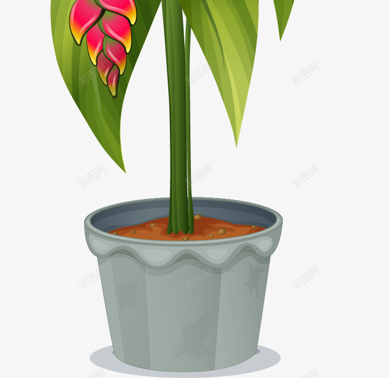 绿色盆栽花卉植物矢量图ai免抠素材_88icon https://88icon.com 植物 盆栽 绿色 花卉 矢量图