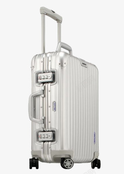 拉丝款行李箱气质银色行李箱高清图片