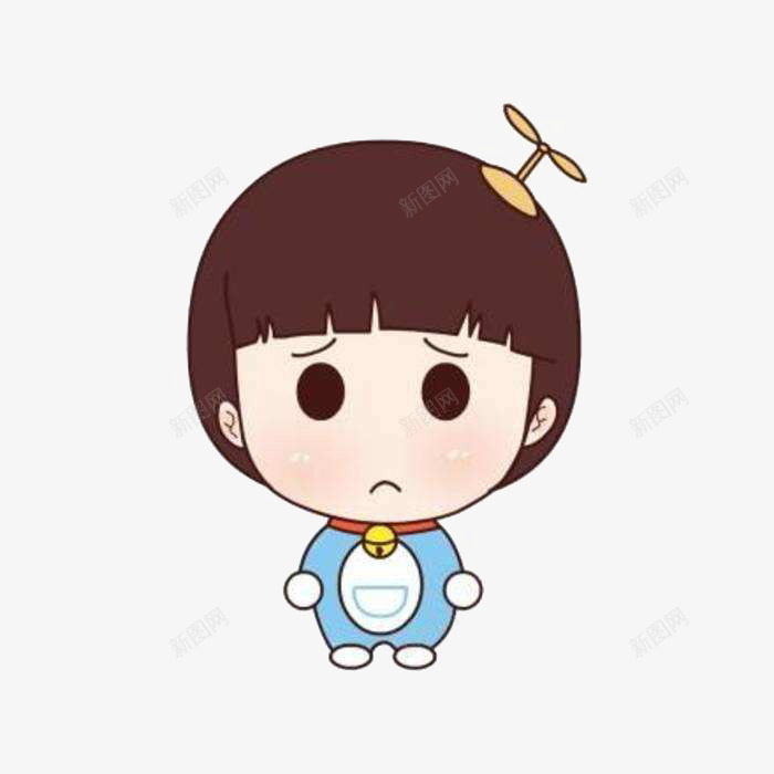 卡通手绘女孩委屈表情png免抠素材_88icon https://88icon.com 委屈表情 平面 表情 设计