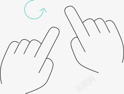 手指触屏手指点击的姿势图标高清图片