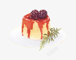 树莓蛋糕素材