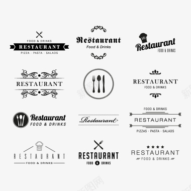 无毒餐具餐厅LOGO矢量图图标图标