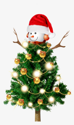 圣诞雪人树木装饰素材