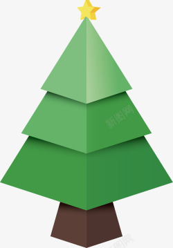 效果圣诞树立体折纸圣诞树高清图片