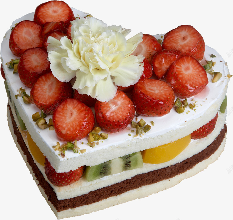 爱心草莓蛋糕美味png免抠素材_88icon https://88icon.com 爱心 美味 草莓 蛋糕
