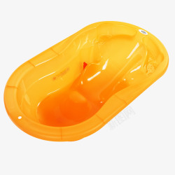橙色新生儿洗澡盆素材