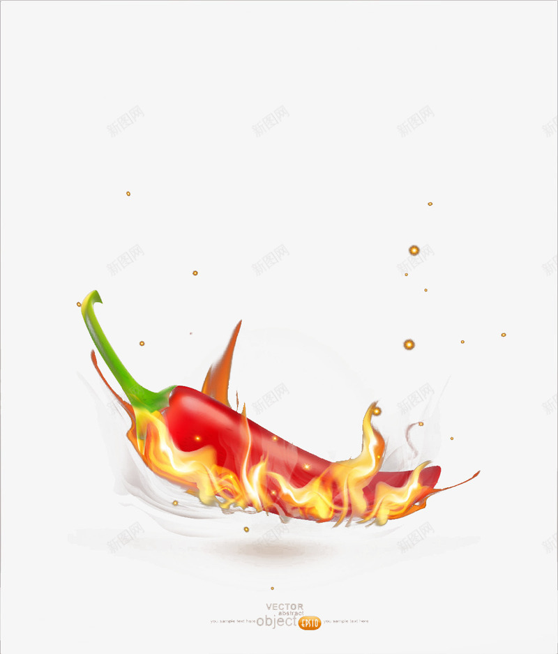 燃烧的红辣椒元素png免抠素材_88icon https://88icon.com 元素 创意 燃烧 辣椒