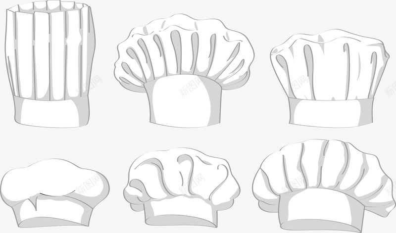 厨师厨房炊具白色厨师的帽子矢量图ai免抠素材_88icon https://88icon.com 厨师 厨师的帽子 厨房 白色 矢量图