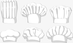 厨师厨房炊具白色厨师的帽子矢量图素材