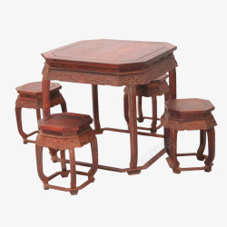 红木餐桌椅素材