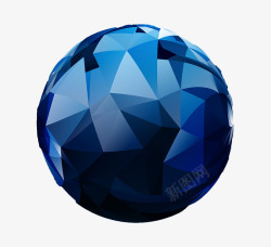 立体蓝色球素材
