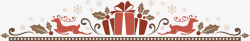 题头圣诞小鹿礼物装饰矢量图高清图片