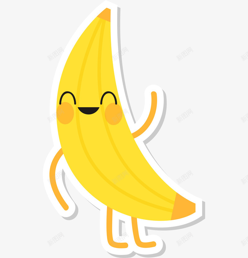香蕉表情png免抠素材_88icon https://88icon.com PNG图形 PNG装饰 卡通 水果 装饰 香蕉