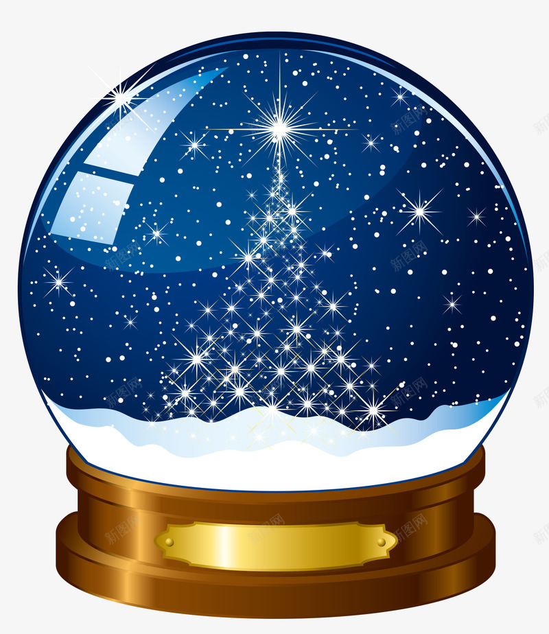 蓝色水晶球png免抠素材_88icon https://88icon.com 圣诞节水晶球矢量素材 圣诞节素材 星星 水晶球图片 装饰品图片素材 雪花