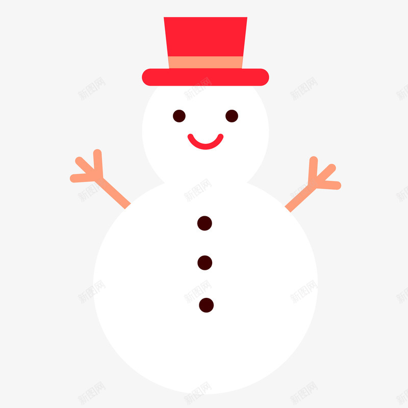 一只带红色礼帽的雪人矢量图ai免抠素材_88icon https://88icon.com 一只雪人 下雪 扁平化 手绘 礼帽 积雪 红色 雪人 矢量图