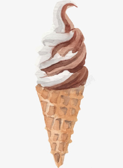 蛋筒水果冰淇淋夏日主题甜筒冷饮高清图片