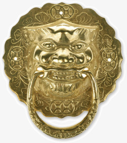 狮子门环金属门钹高清图片