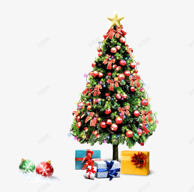 圣诞树礼盒组合png免抠素材_88icon https://88icon.com 圣诞树 圣诞节 礼物 礼盒 雪地