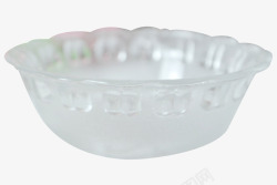 磨砂透明水晶沙拉苹果碗素材