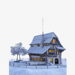 冬季的小房子素材