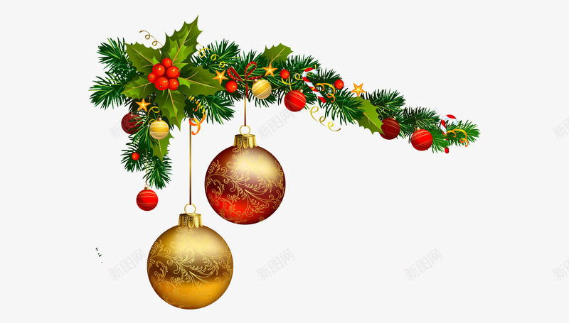 圣诞节使用的草带铃铛png免抠素材_88icon https://88icon.com 产品实物 圣诞节 草带 装饰图案 铃铛