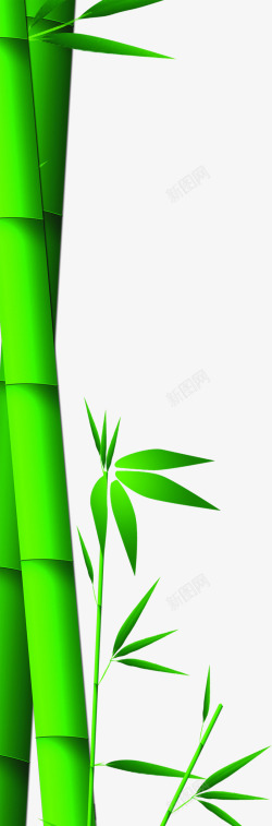 粽情端午绿色竹子素材