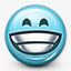 露齿的嘴型表情符号大笑咧嘴微笑Lol图标图标