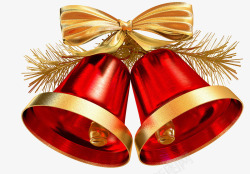 圣诞爱心手套圣诞铃铛装饰品高清图片