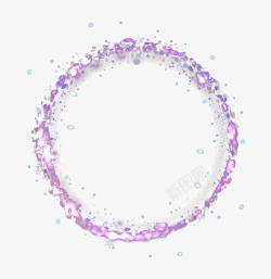 紫色发光点圆环素材