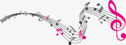 水彩音符发光音符矢量图素材