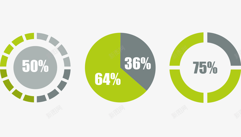 ppt数据比例圆环3个png免抠素材_88icon https://88icon.com ppt素材 圆环 数据 比例 表格